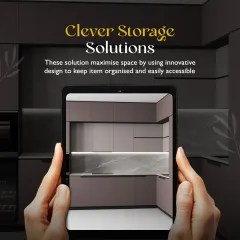 We believe in clever storage solutions that maximize space and keep your kitchen organized and easily accessible.