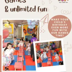 Our parties are filled with games and unlimited fun. We organize interactive activities like musical chairs to keep the children engaged and entertained throughout the celebration.