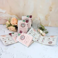 These elegant floral wedding itineraries are perfect for keeping your guests informed in style. The tri-fold design includes all the essential details for your wedding events.