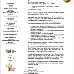 My appointment as Legal Advisor to CREDAI, the apex body of private real estate developers, underscores my deep expertise in real estate law. This role allows me to contribute to shaping a fair and effective legal landscape for developers and homebuyers alike.