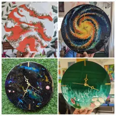 From swirling galaxies and fiery geodes to serene beach waves, our resin art workshops let you create a functional clock that's a unique piece of art. We provide all the materials and guidance you need to make a masterpiece for your home.
