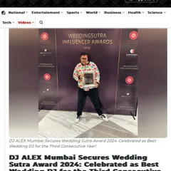 My third consecutive Wedding Sutra Award featured in ANI, a leading multimedia news agency. Incredibly honored by this recognition and motivated to keep creating magical experiences.