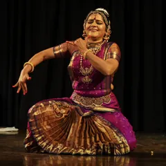 Lost in the story of "Moham". This is a moment of complete immersion in the character, where the abhinaya flows from a place of deep feeling. My goal in performance is to connect with the audience on an emotional level.