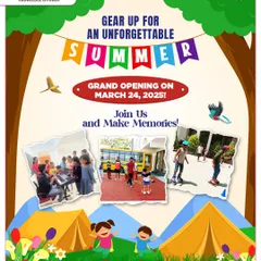 An invitation to our Summer Camp inauguration. This poster captures the excitement with images of past camp activities, promising a season of fun, learning, and memories.