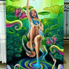 This piece is about finding inner peace and a profound connection with the universe. It depicts a figure intertwined with nature, symbolizing that we are not isolated but part of an eternal cycle of transformation.