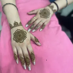 Another angle of the matching mandala designs, showing how elegant and clean this style can be.