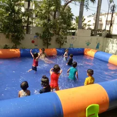A basic inflatable pool setup, perfect for kids to splash and play in. I can set this up in any society garden or open area.