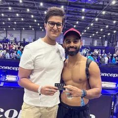 Connecting with members of the fitness community at a HYROX race. These events bring together people who are passionate about pushing their limits and supporting each other.