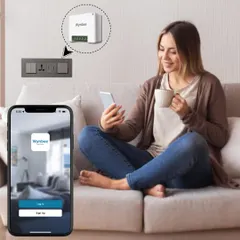 We make your existing home smart without any rewiring. This diagram shows how our compact smart relay module fits discreetly behind your current switchboard, instantly upgrading your home's electricals with app and voice control capabilities.