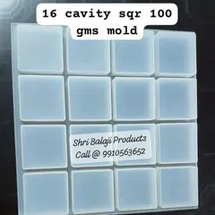 For larger batches, I offer this 16-cavity square mold. It's a great tool for anyone scaling up their soap business, allowing you to make sixteen 100-gram bars at once.