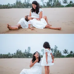 These are the tender moments I look for. A daughter resting in her mother's lap and then sharing a laugh captures the comfortable, loving bond between them. My family sessions are relaxed to allow for these natural interactions.