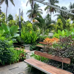 We transformed this corporate campus into an eco-friendly garden with playful seating nooks. It's now a space where employees can connect, relax, and find a moment of calm during their workday.