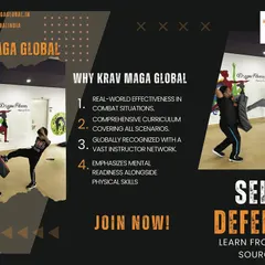 This graphic outlines the core benefits of training with Krav Maga Global. We offer a comprehensive curriculum that emphasizes real-world effectiveness and mental readiness for civilians, professionals, and even children.
