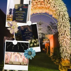 A glimpse of our custom event menu design. For this engagement party, we featured unique signature drinks like a Popcorn Whisky Sour and a Beer Peach Mojito, creating a personalized touch that guests remembered.