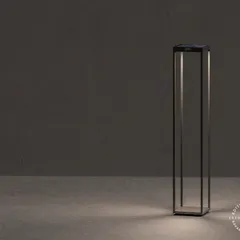 A closer look at the taller model of our rectangular solar lamp. Its height makes it ideal for placing next to seating or along walkways to cast a wider pool of light, all powered efficiently by the sun.