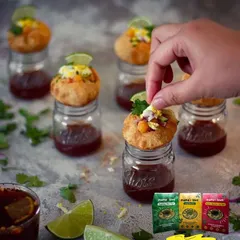 Who says golgappe can't be fancy? I love seeing how you serve my pani puri kits. These pani puri shots are perfect for your next party or family get-together.