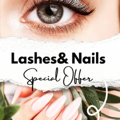 Check out our special offers, like this combination for lashes and nails. We love providing value to our clients so you can enjoy multiple services to complete your look.