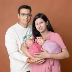 Welcoming their two precious newborn girls. This is the beginning of a beautiful family story, captured forever.
