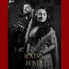 A creative black and white portrait of Bharat and Manya, capturing a serene and romantic moment during their Sagan ceremony.