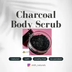 My Emulsified Charcoal Body Scrub. This scrub is designed to lock in moisture without a greasy feel. It's loaded with skin-loving oils and butters to nourish your skin as it exfoliates.