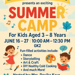 Here is the announcement for one of our exciting summer camps. We cover everything from dance and storytelling to DIY cold cooking. Book your child's spot for a fun-filled holiday break.