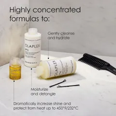 An overview of how Olaplex works. Its highly concentrated formulas gently cleanse, hydrate, moisturize, and detangle while providing heat protection and a dramatic increase in shine.