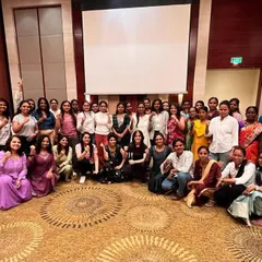 A group photo after a women's self-defense workshop for one of the world's largest chemical organizations in Pune. We tailor our corporate training to address the specific environment and safety needs of each client.