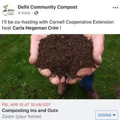 I frequently partner with other local experts, like the Cornell Cooperative Extension, to co-host virtual workshops on Zoom. These sessions are a great way to learn different methods of composting and hear the story of my community composting journey.