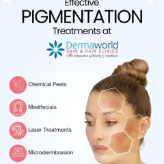 We tackle pigmentation with a range of effective, science-backed treatments. From chemical peels and lasers to medical-grade facials, we create a personalized plan to target your specific concerns like dark spots, uneven tone, and melasma.