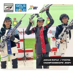 A clean sweep for Lakshya and for India. Our athletes Isha Taksale, Khyati Choudhary, and Anvii Rathod won Gold, Silver, and Bronze respectively at the Asian Rifle/Pistol Championship in Jakarta, dominating the 10m Air Rifle Women Junior event.