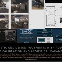 Our design process is meticulous. We create detailed acoustic and design footprints, perform audio-video calibration using professional tools like THX Tune-up, and provide 3D renderings to help you visualize the final space.