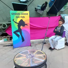 I offer the popular 'Ghoom Jhoom 360 Fun' video booth to capture amazing, dynamic memories at your event. It's a modern and interactive addition that guests of all ages love.