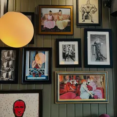 The art on my walls tells stories of my travels and my mischievous personality. It's a gallery of my life.