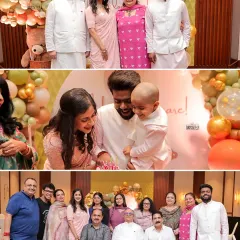 A Mundan is a celebration for the whole family. It was wonderful to see all the loved ones who came to bless the little one on his special day.