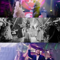A collection of moments from Sanyukta and Sannidhya's Sangeet, from the couple's performance to the guests dancing with abandon.