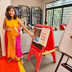 Author Niyatee Sharma engaging the audience during the book launch. Her energy and passion for storytelling are absolutely contagious, making the session so much fun for everyone.