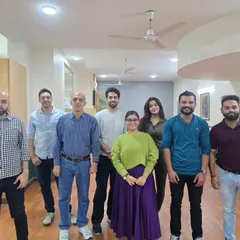 Happy faces at DBC. A smaller group photo showing the friendly and welcoming atmosphere of our classes.