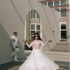 Your engagement should feel like you. For Kartik and Sakshi's vibrant carnival event, we captured this shot full of life, movement, and personality. It’s about creating beautiful photos that are also fun and feel natural.