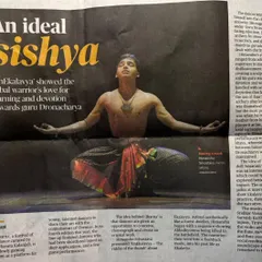 A review of "Un-Eklavya" in The Hindu after a performance in Chennai. It is reaffirming when a critic notes every nuance, and I am filled with gratitude for my team of artists who had faith in my vision.