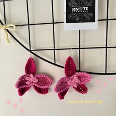 More from my weekly crochet diary. These custom flower earrings were a fun project.