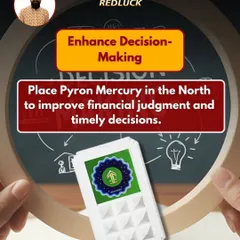 To improve financial judgment and timely decisions in trading, I advise placing a Pyron Mercury in the North direction of your office. This Vastu tool sharpens the intellect and aligns your energy with the planet of commerce.