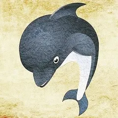 A simple and charming dolphin illustration painted to create a focal point. This style is perfect for nurseries or rooms with an ocean or animal theme.