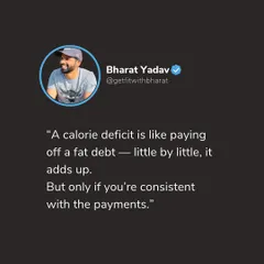 Think of a calorie deficit like paying off a debt. Small, consistent payments add up over time to produce big results.