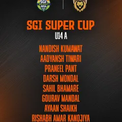 The U14 A squad list for the SGI Super Cup. Clear and professional communication is a key part of our tournament management.