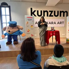 The Dogman Hero Party in full swing. Our young guests got to meet the Dogman mascot in person and listen to a wonderful storyteller narrate his adventures on our stage.