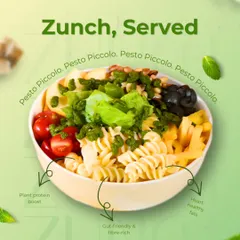 A closer look at the balanced nutrition in our Pesto Piccolo bowl. It offers a plant protein boost, gut-friendly fibre, and heart-healthy fats to keep you full and energized.