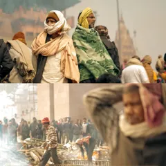 This series of images with text overlays explains the beliefs surrounding Manikarnika Ghat. They detail the path to liberation (moksha), the eternal flames, and Lord Shiva's role in guiding souls.