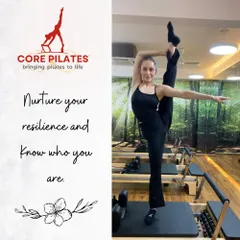Nurture your resilience and discover what you're capable of. This standing split on the Reformer showcases an incredible level of flexibility and balance.