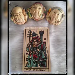 A March forecast with The Hierophant, pointing to a month of mentorship, tradition, and spiritual learning. The affirmation: "I am guided by divine wisdom in all that I do."