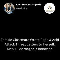 Innocent student cleared of false POCSO charges. This is the story of Mehul Bhatnagar, an 18-year-old boy who was falsely accused of sexual abuse and sending threatening letters by a female classmate seeking revenge.